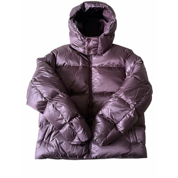 NEW Lululemon Always Down Hooded Puffer Jacket Black Plum Purple Large - Picture 6 of 15